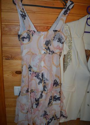 Воздушное шёлковое платье мульти цвет orsay! роскошный принт!5 фото