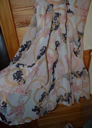 Воздушное шёлковое платье мульти цвет orsay! роскошный принт!4 фото