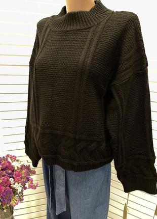 Стильний светр свитер широкий рукав красивая вязка