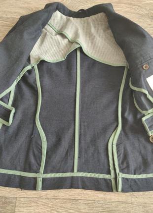 Стильный льняной пиджак8 фото