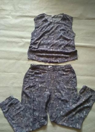 Годовой легкий костюм принт огурец майка футболка штаны