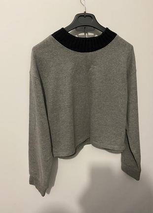 Свитер кофта свитшот укорочённая zara