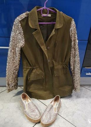 Кутка парка рукава паетки 1+1=3