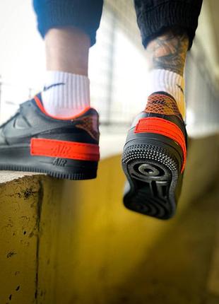 Кросівки nike air force 1 shadow"black/orange" 4