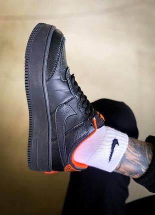 Кросівки nike air force 1 shadow"black/orange" 5
