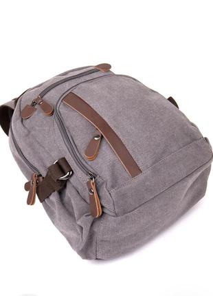 Рюкзак текстильный серый унисекс7 фото