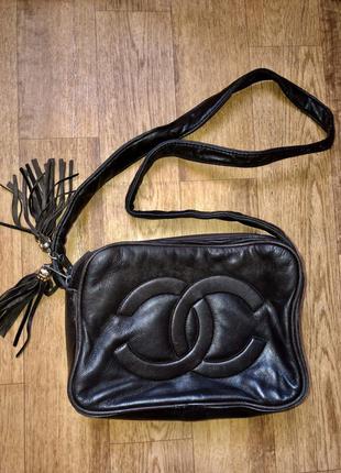 Фирменная сумка в стиле chanel италия 🇮🇹нат.кожа/винтаж .2 фото