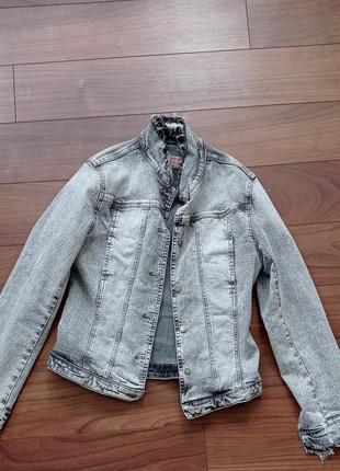 Стильная джинсовая куртка пиджак2 фото