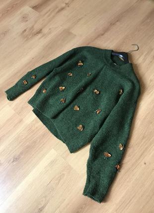 Стильный свитер тёплая кофта вязаная кофта
