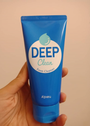 Пенка для глубокой очистки кожи и демакияжа с содой apieu a'pieu deep clean foam cleanser3 фото