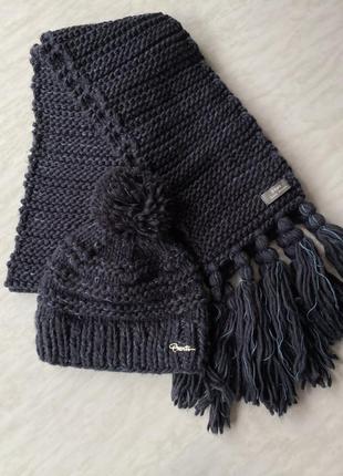 Комплект тёплый шапка и шарф