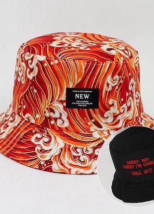 Панама двостороння морська хвиля (new), унісекс червона