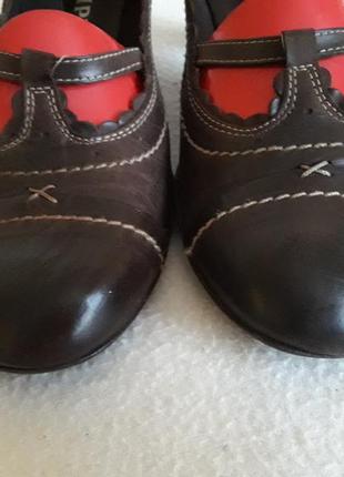 Кожаные туфли фирмы maripe ( италия) р. 38 стелька 25 см3 фото