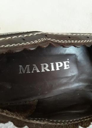 Кожаные туфли фирмы maripe ( италия) р. 38 стелька 25 см5 фото
