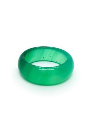 💍💚 кольцо натуральный полудрагоценный цельный камень зеленый агат р. 17,5, 19, 19,5 и 20