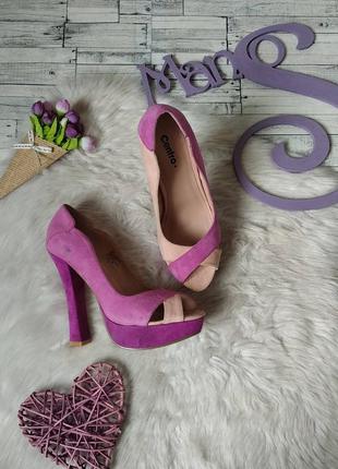 Туфли centro розовые на каблуке