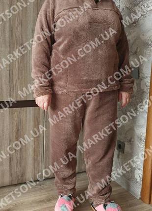Махровая пижама женская домашний костюм р.44,46,48,50,52,54