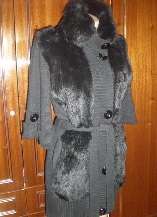 Тепленький кардиган пальтішко zara 36-38-40р