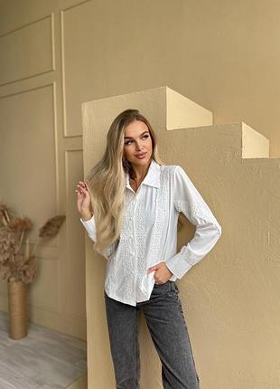Біла блуза креп-шифон5 фото