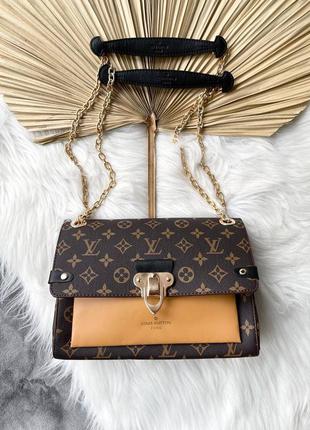 Женская брендовая стильная коричневая сумочка тренд жіноча шикарна коричнева стильна сумка