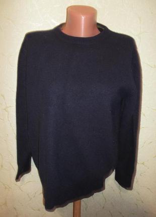 Тепленький джемпер свитер пуловер темно синий р. 2xl - hackett
