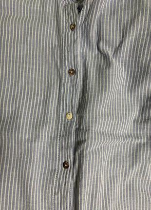 Сорочка блуза без рукавів рисунок в тонку вертикальну смужку, 100% коттон (2751)5 фото