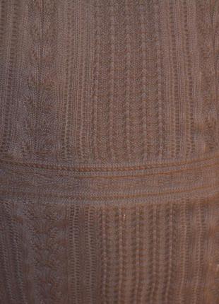 Кружевное ажурное теплое вязаное платье с шерстью по мотивам ванессы монторо, №53 фото