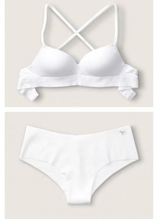Стильний білий комплект білизни victorias secret білизна вікторія сікрет