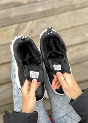 Puma cali black fur женские утепленные черные зимние кроссовки с мехом пума жіночі утеплені чорні стильні кросівки4 фото