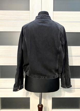 Курточка бомбер джинсовая чёрная mango4 фото