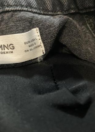 Курточка бомбер джинсовая чёрная mango5 фото