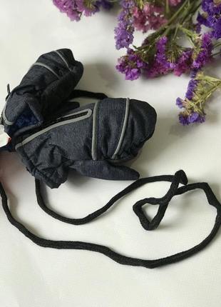 Новые рукавички для мальчика 56/68 см варежки на зиму для младенца