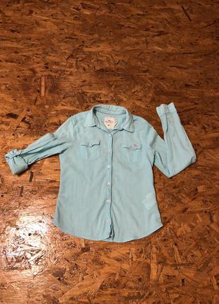 Нежно-голубая рубашка h&m