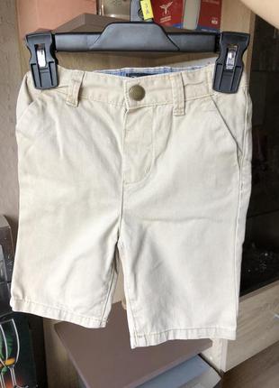 Бежеві джинсові шорти, бриджі, брюки denim co 1-2 роки