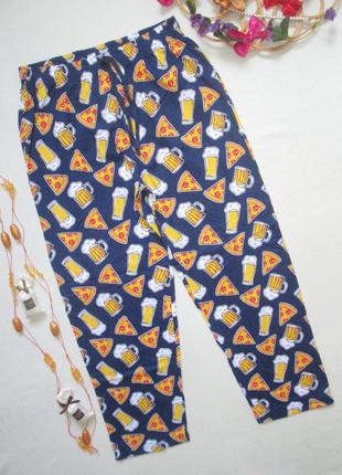 Суперовые хлопковые домашние пижамные штаны с забавным принтом zeeman  🍁🌹🍁