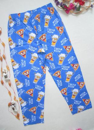Суперовые хлопковые домашние пижамные штаны с забавным принтом zeeman 🍁🌹🍁3 фото