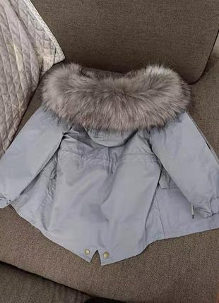 Теплые меховые куртки парки на детей до 170 см3 фото