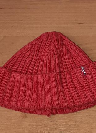 Червона шапка біні levi's | levis beanie hat