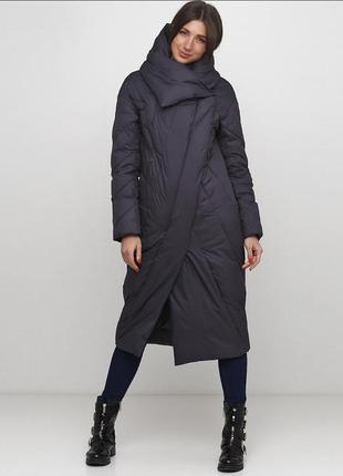 Женская пальто пуховик тем на серый цвет