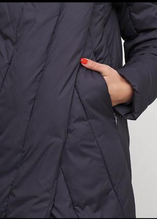 Женская пальто пуховик тем на серый цвет2 фото