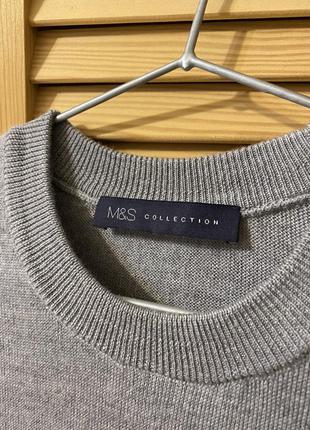 M&s collection серое макси платье шерстяное (100% шерсть мериноса)8 фото