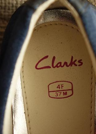 Яркие комбинированные кожаные оксфорды-броги clarks англия 4 f.3 фото