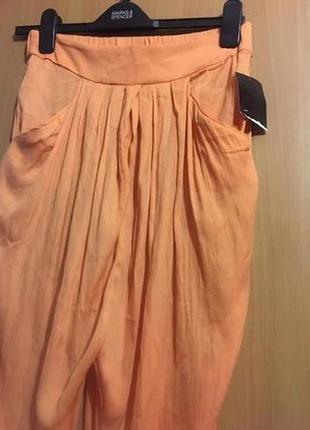 Шикарные воздушные штаны zara bazic с заниженной матней2 фото