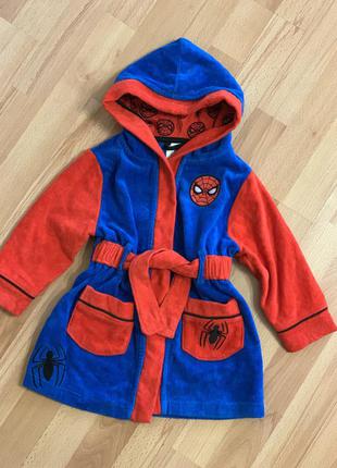 Натуральний махровий халат людина павук спайдермен натуральний коттон