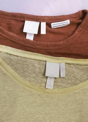 Комплект лляних футболок h&m 100% льон