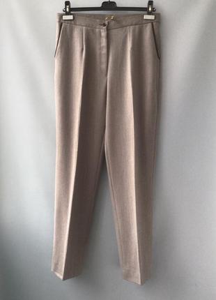 Зауженные шерстяные брюки с высокой посадкой бренда  cousins of cheltenham, англия10 фото