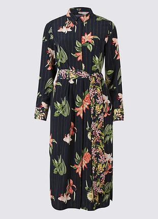 Платье рубашка миди m&s (uk 14,р.l)