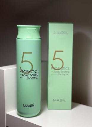 Шампунь для глибокого очищення голови masil 5 probiotics scalp scaling shampoo3 фото