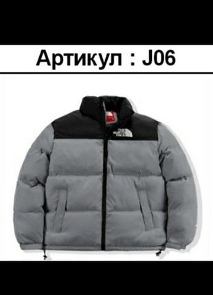 Зимний пуховик tnf 700 grey reflective рефлектив3 фото