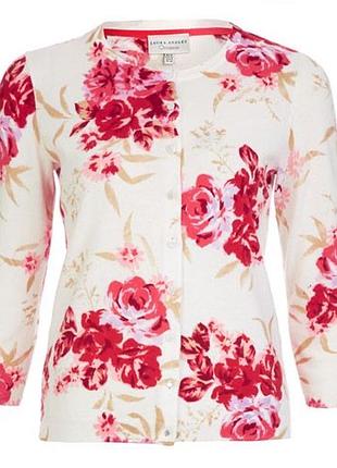 Кофта, кардиган на ґудзики, квітковий принт